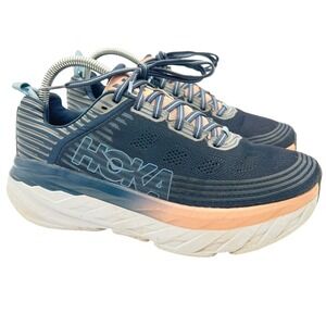 Hoka One One Women's Bondi 6 Running Shoes 1019272 MIDP Indigo Pink Size 8.5